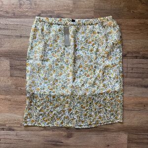 J.Crew Gwen knee-length layered slip skirt in crinkle chiffon